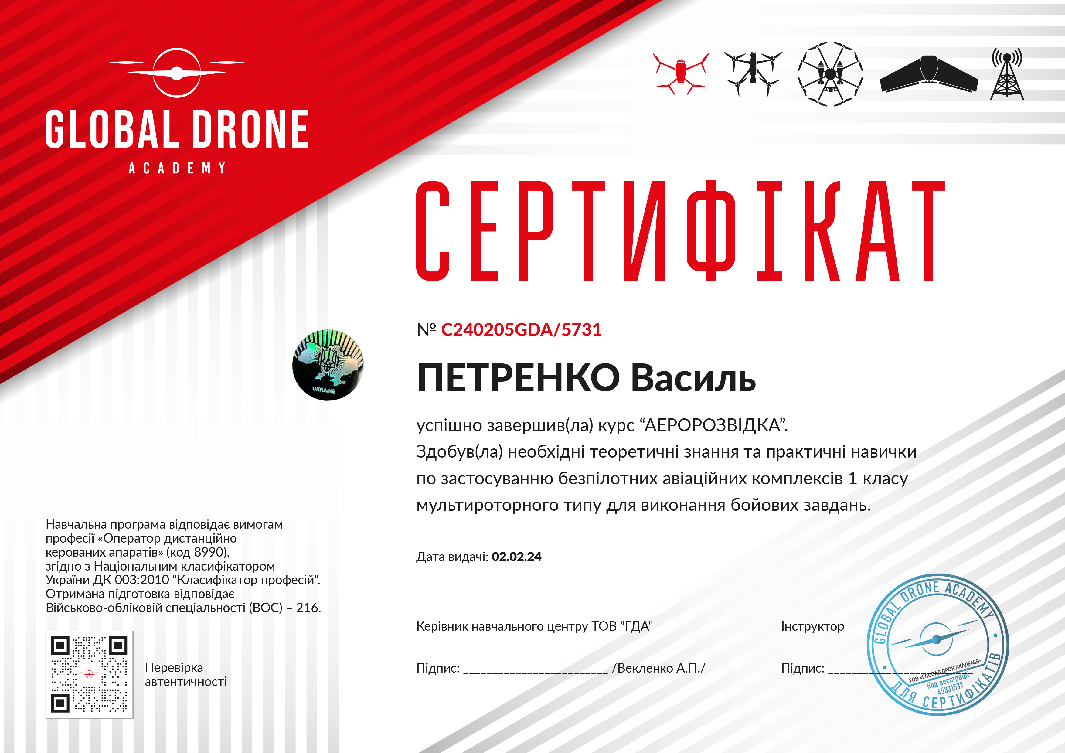 certificate